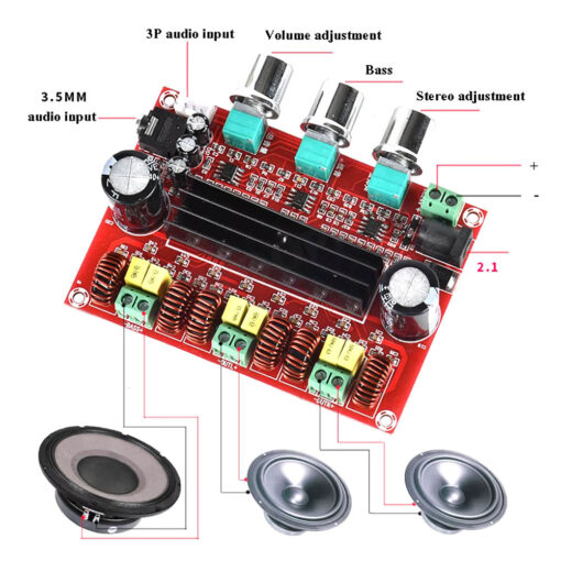 ماژول آمپلی فایر XH-M139 استریو 2x50W+ساب 100W